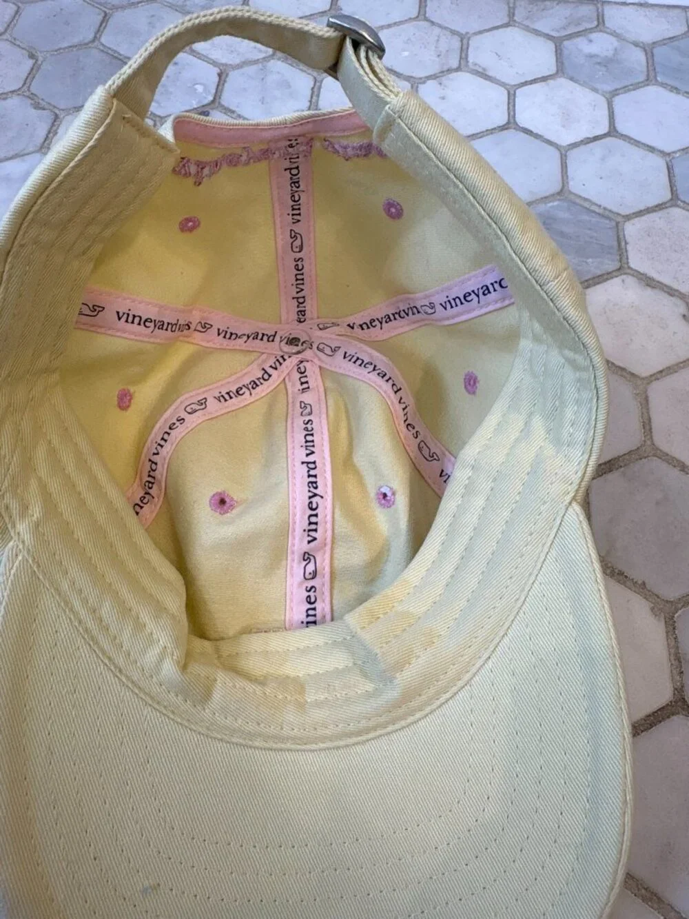 Vineyard Vines Baseball Hat Cap Lime Green With Pink Whale Adjustable